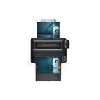 Revo Any laminating a printed sheet, feed and output trays loaded
