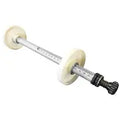Pair of Revo T14 steel roll mandrels with built-in alignment ruler